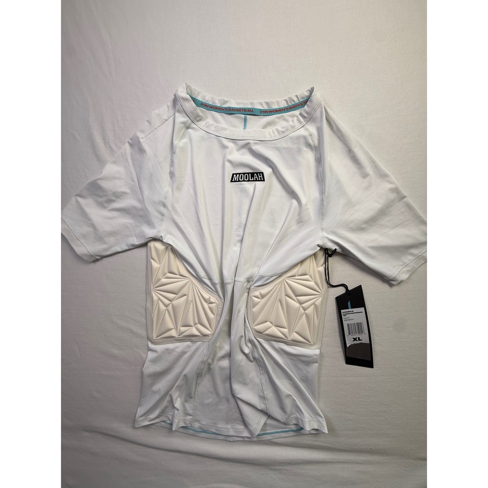 Moolah Kicks Womens Padded Compression Basketball Top White XL 222002001-2609